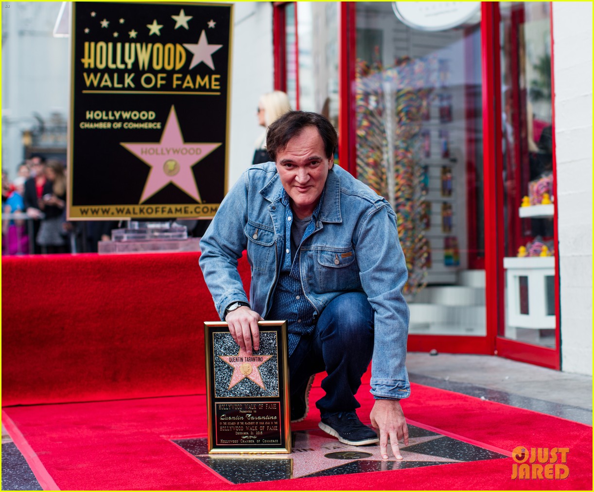 HOLLYWOOD, CA - DECEMBER 21: Filmmaker and Director Quentin Tarantino poses with his star on the Hollywood Walk of Fame on December 21, 2015 in Hollywood, California. (Photo by Mark Davis/Getty Images)