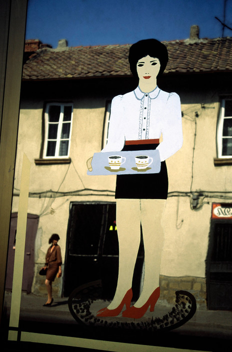 BULGARIA. 1994. Cafe window.