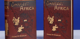 Първо издание на книгата на Хенри Мортън Стенли In Darkest Africa.