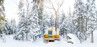 Златотърсаческа хижа в Квебек, Канада.
