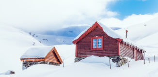 Хижа във Викафйелет, Норвегия.